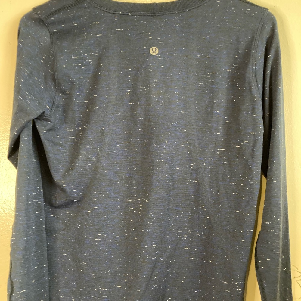 Lululemon Swiftly Relaxed Long Sleeve 2.0 Cosmic Shift Hyper Blue/Black - Picture 7 of 9